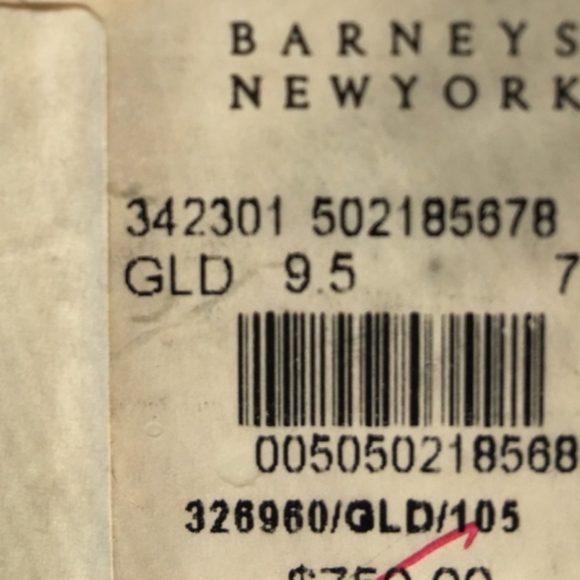 CELINE GOLD/WHITE POINTED TOE WEDGE HEELS ORIGINAL BOX - Picture 2 of 6